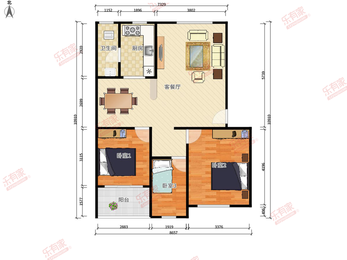 【華翠苑二手房_綠景二手房】華翠苑 普通住宅90.67㎡-佛山樂有家