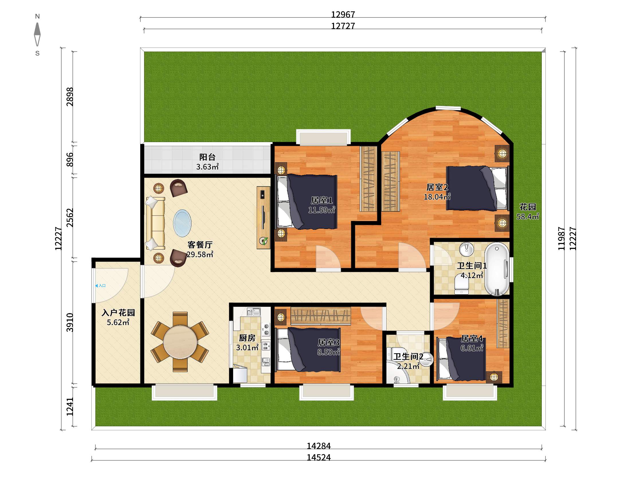 锦绣国际花城一期户型图
