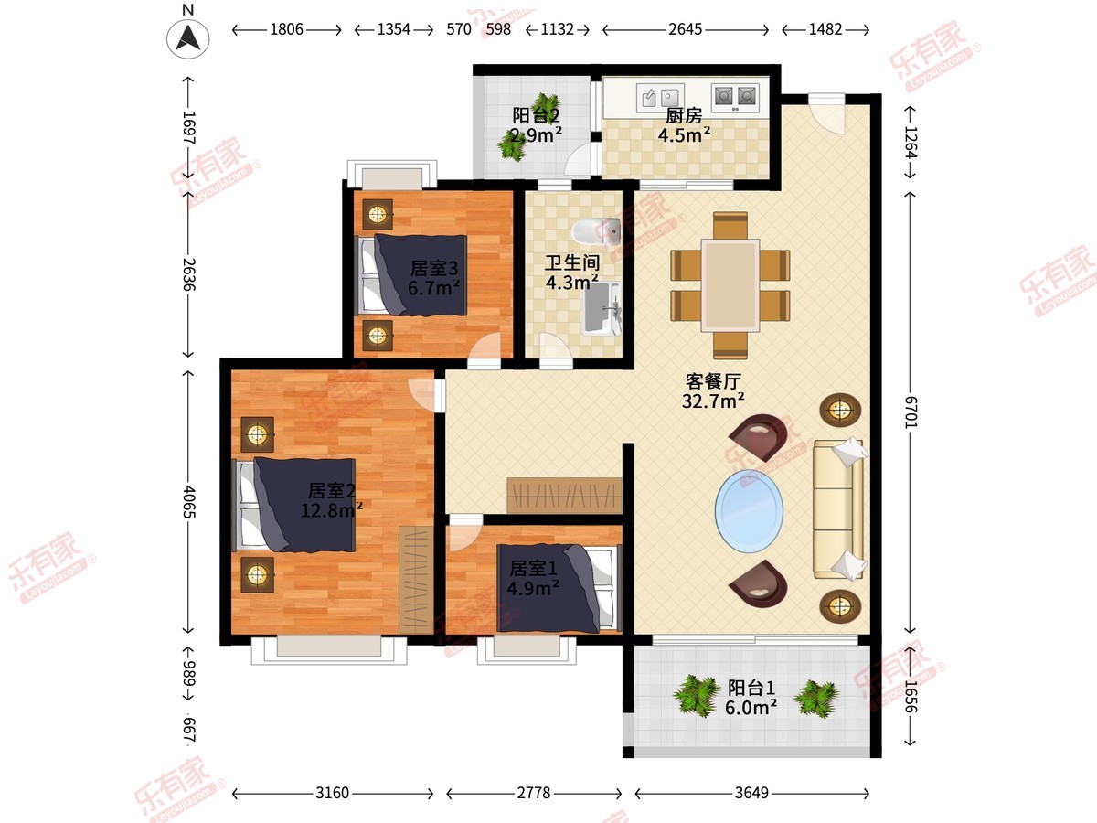 中澳滨河湾5-6期户型图