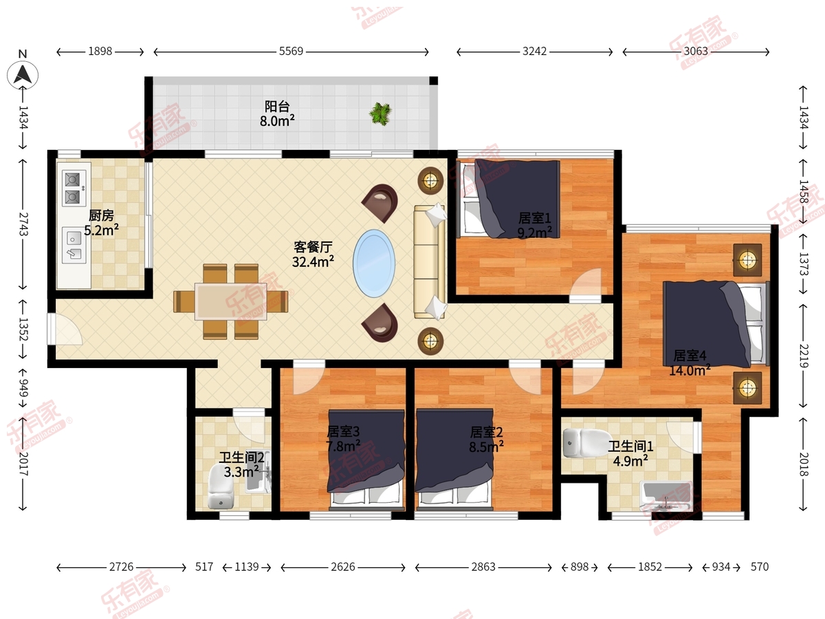 仁恒峦山美地花园户型图