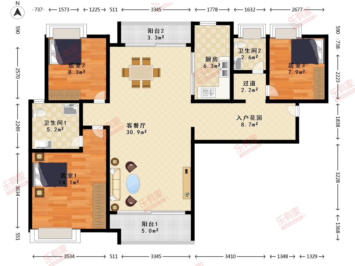 中海锦城花园户型图