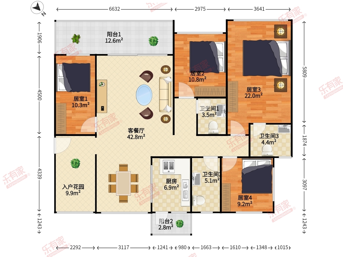 领翔大4房，高楼层，采光好，业主诚心出售