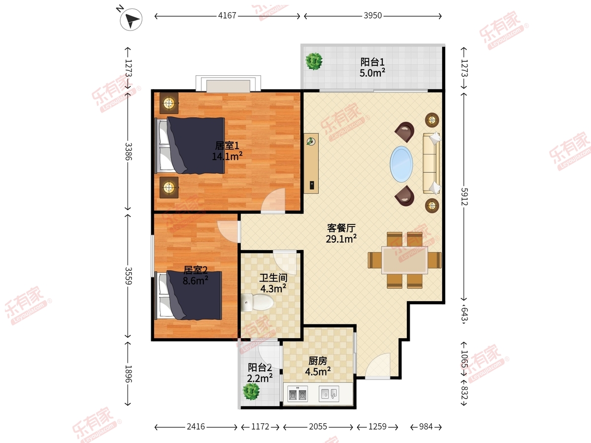 宝安48区，精装两房，户型方正，业主诚心出售