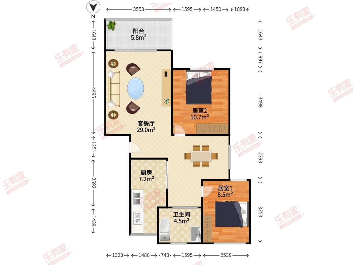 龙城新苑G区户型图图片