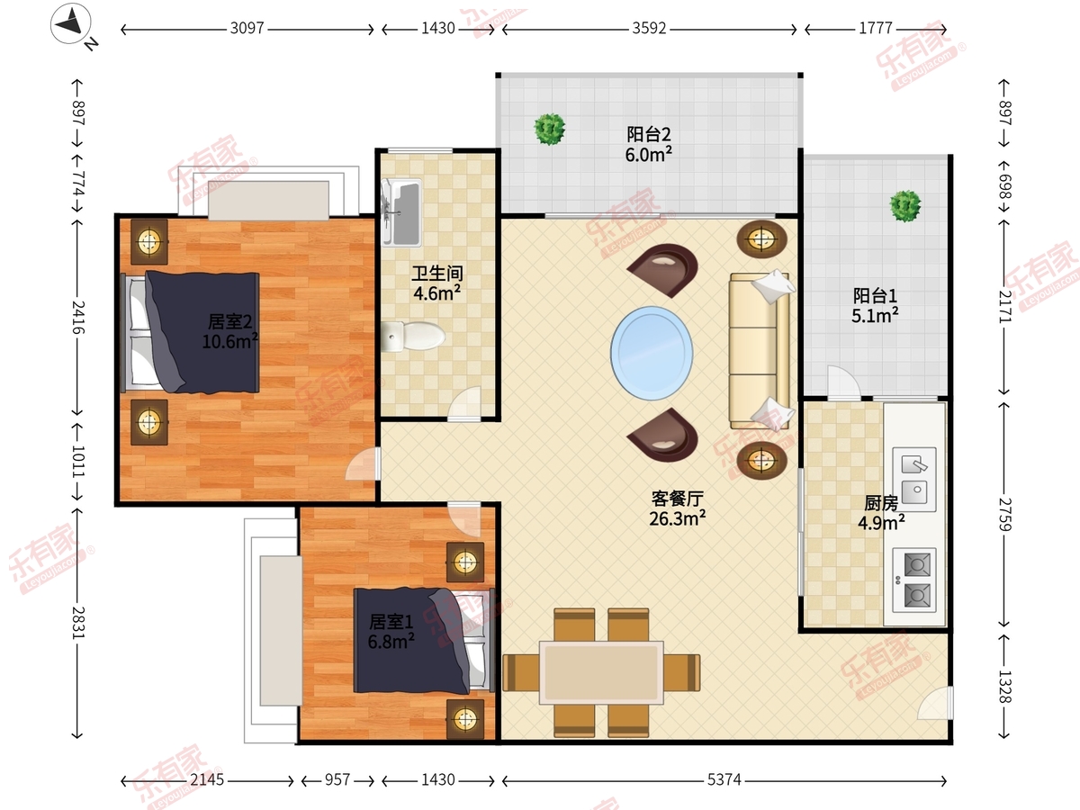 宿州恒福新城户型图图片