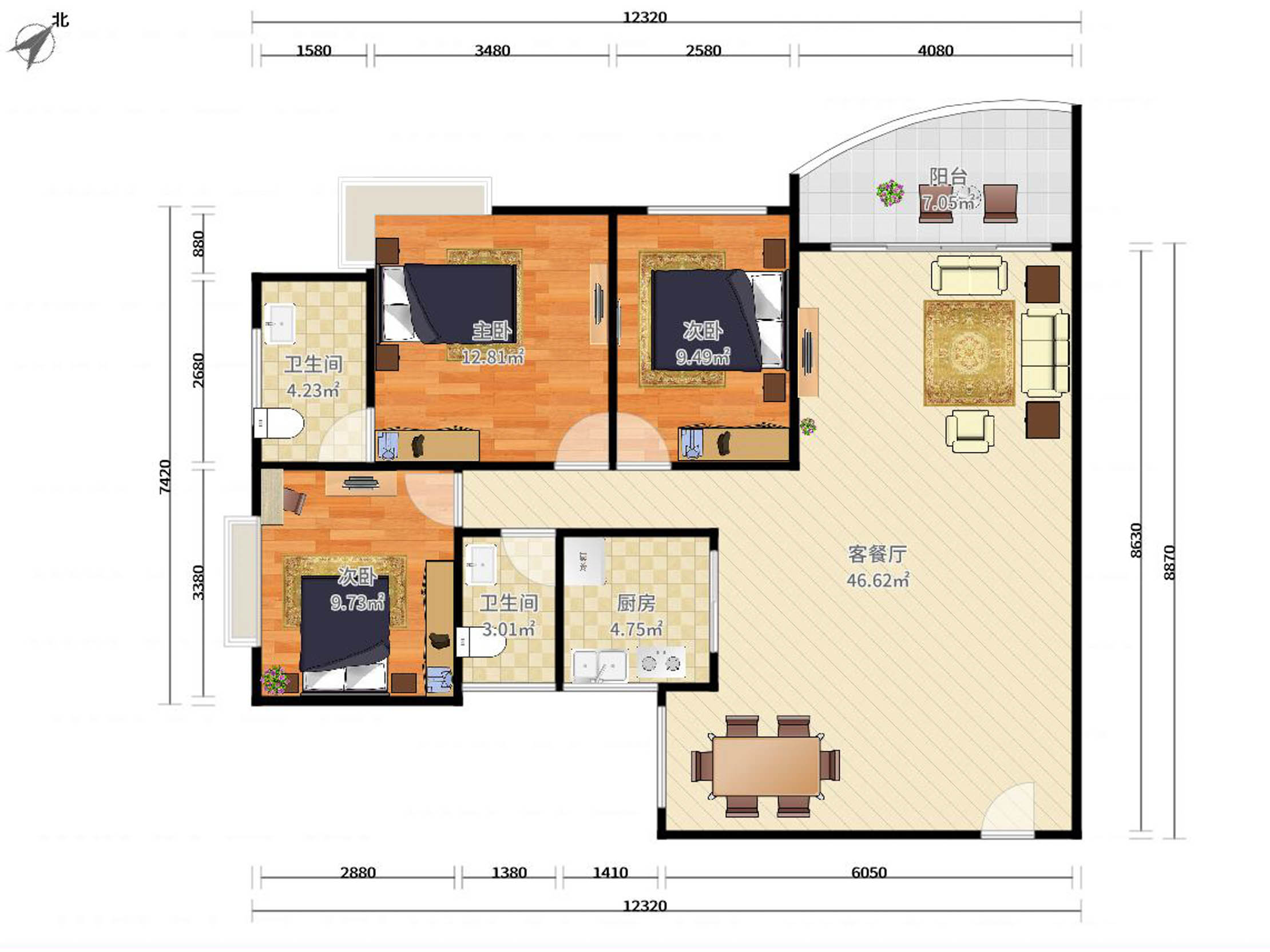 【名門世家二手房_橫崗二手房】橫崗名世家,精裝3房,大戶型,居住舒適.