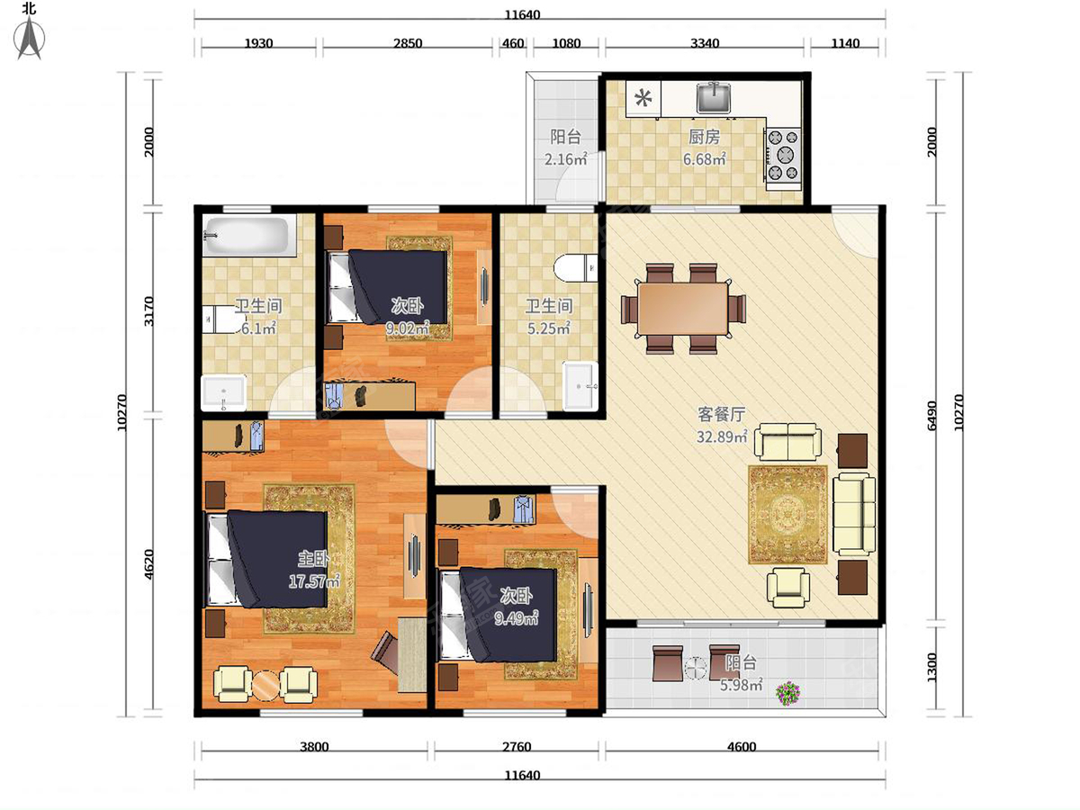 新康花园康馨苑户型图