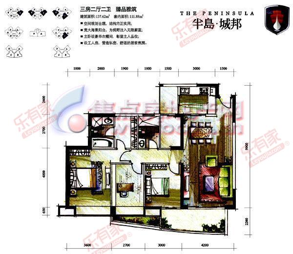 半岛城邦精装四房，中间楼层中间楼栋，安静看海