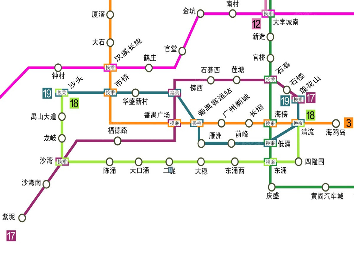 番禺地铁地图图片